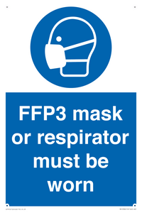 FFP3 mask or respirator must be worn